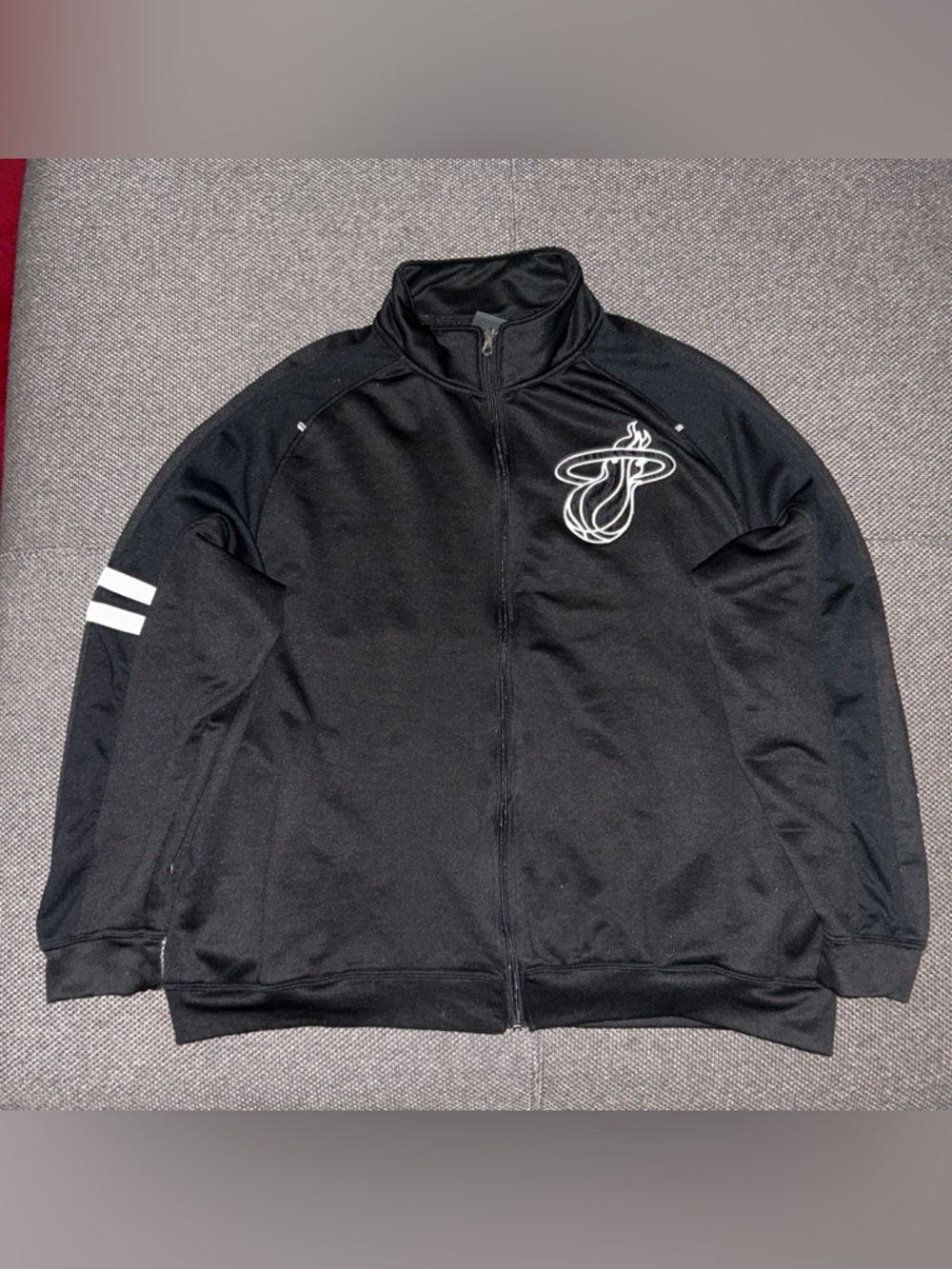 Y2K Black Miami Heat NBA Full-Zip Track Jacket